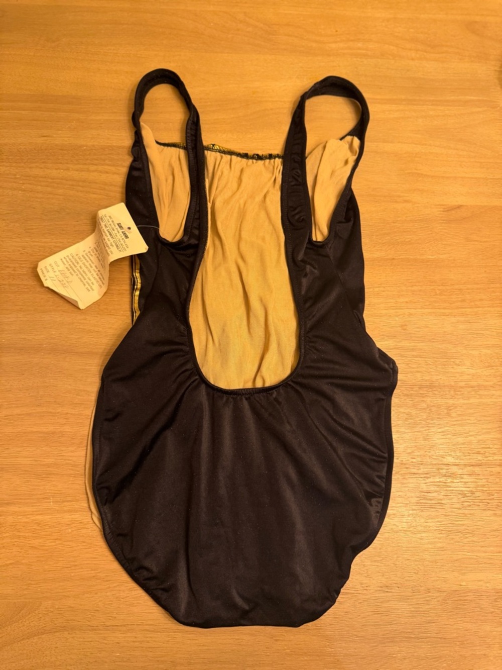 NWT Vintage Budweiser Carabella Collection Gold Foil Swim Suit, Size 12 - Picture 3 of 4